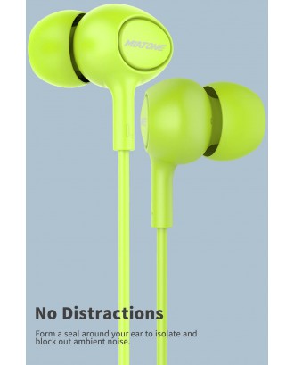 Earbuds, MIATONE Wired in- Ear Earbuds with Microphone, Dynamic Crystal Clear Sound Ergonomic Ear Buds Earphones Headphones for Android, BlackBerry - Green Earbuds, MIATONE Wired in- Ear Earbuds with Microphone, Dynamic Crystal Clear Sound Ergonomic Ear Buds Earphones Headphones for Android, BlackBerry - Green